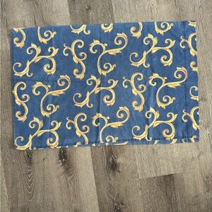 Blue & Gold Abstract Pillow case